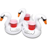 GoFloats Inflatable Swan Drink Holder, 3-Pack, Float your drinks in style   556078968